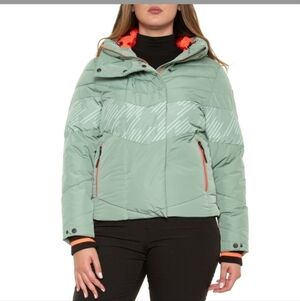 Cc - NWT Killtec houndstooth logo puffer ski jacket